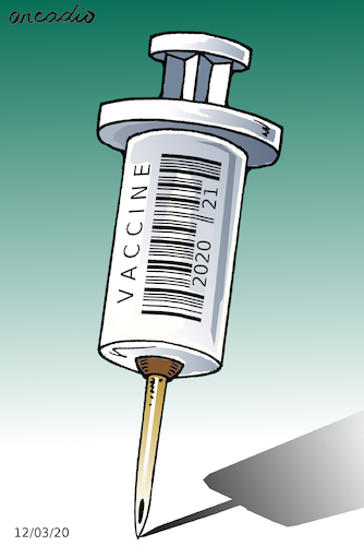 Cartoon: Vaccine as a business. (medium) by Cartoonarcadio tagged vaccine,covid,19,pandemic,helath,medicine