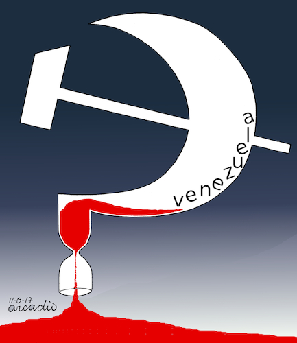 Cartoon: Venezuelan communism is over. (medium) by Cartoonarcadio tagged communism,venezuela,socialism,maduro,politicians