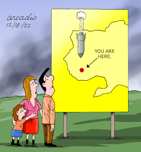 Cartoon: You are here. (medium) by Cartoonarcadio tagged putin,russia,war,ukraine,europe