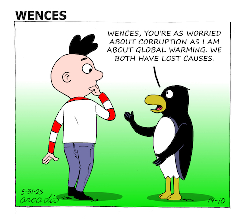 Cartoon: Wences and his Friends (medium) by Cartoonarcadio tagged wences,humor,comic