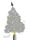 Cartoon: Another Christmas tree. (small) by Cartoonarcadio tagged christmas,wars,conflicts,gaza,ukraine
