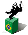 Cartoon: Bolsonaro comes to power. (small) by Cartoonarcadio tagged bolsonaro brazil elections latin america