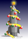 Cartoon: Christmas tree. (small) by Cartoonarcadio tagged wars,weapons,christmas,conflicts