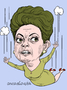 Cartoon: Dilma Rouseff (small) by Cartoonarcadio tagged dilma,brazil,corruption,south,america,justice