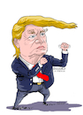 Cartoon: Donald Trump US President. (small) by Cartoonarcadio tagged trump kim us president