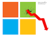 Cartoon: Global Microsoft crash (small) by Cartoonarcadio tagged microsoft,internet,web,media