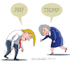 Cartoon: May and Trump in hard times (small) by Cartoonarcadio tagged may trump england america brexit fbi russia