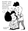 Cartoon: Quino passed away! (small) by Cartoonarcadio tagged mafalda,quino,argentina,humor,comics