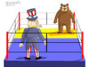 Cartoon: Russia vrs. USA (small) by Cartoonarcadio tagged ukraine,russia,usa,europe,conlict,soldiers