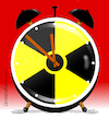 Cartoon: Stop that clock. (small) by Cartoonarcadio tagged nuclear,power,conflicts,peace,wars