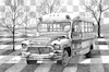 Cartoon: The bus number 8. (small) by Cartoonarcadio tagged drawing bus number pencil art graphite