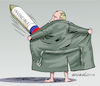 Cartoon: The invincible Putin. (small) by Cartoonarcadio tagged weapons wars russia asia europe putin military arms race