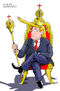 Cartoon: The King Trump. (small) by Cartoonarcadio tagged trump relection us president political campaign