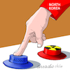 Cartoon: They pressed the other button. (small) by Cartoonarcadio tagged nuclear butoon weapons north korea south
