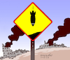 Cartoon: War zone. (small) by Cartoonarcadio tagged wars,israel,gaza,hamas,lebanon