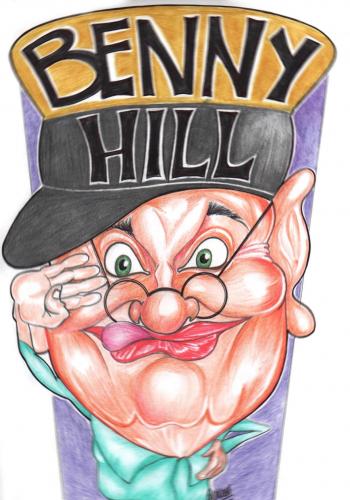 Cartoon: Benny Hill (medium) by rube tagged humor,ingles,comico