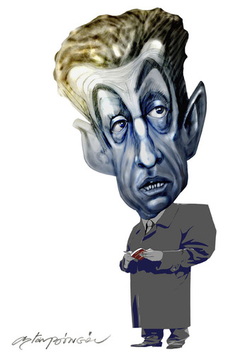 Cartoon: Nicolas Sarkozy (medium) by oktaybingöl tagged nicolas,sarkozy