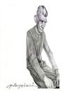 Cartoon: Samuel Beckett (small) by oktaybingöl tagged samuel,beckett,oktay,bingöl,waiting,for,godot