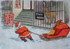 Cartoon: Die letzten Rentier (small) by Lv Guo-hong tagged winter hotel essen rentier weihnachtsmann zuordnung geschenk