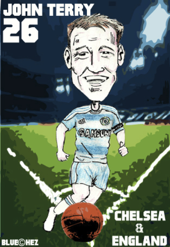 Cartoon: John Terry  Chelsea and England (medium) by bluechez tagged football,england,terry,john,chelsea