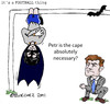 Cartoon: Petr Cech - Masked Avenger? (small) by bluechez tagged chelsea,goalkeeper,avb,cech,petr,masked,goal,premiership