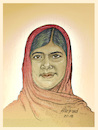 Cartoon: Malala (small) by Harbord tagged malala,yousafzai,pakistan,activist,education