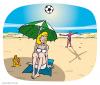 Cartoon: --- (small) by toonwolf tagged fußball,sport,sonne,sonnenschutz,sonnenbrand,anbrennen,verbrennen