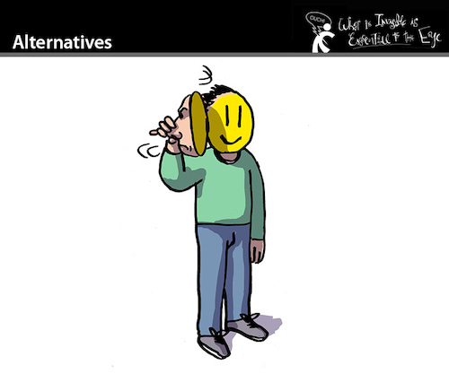 Cartoon: Alternatives (medium) by PETRE tagged phases,faces,gesichter,facing
