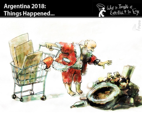 Cartoon: ARGENTINA 2019 Things Happened.. (medium) by PETRE tagged christmas,xmas,crisis,argentina,santa