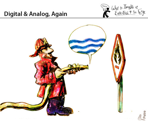 Cartoon: Digital and analog - again (medium) by PETRE tagged map,territory