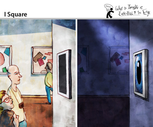 Cartoon: I Square (medium) by PETRE tagged malevitch,blacksquare