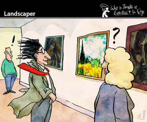 Cartoon: Landscaper (medium) by PETRE tagged landscape,gemälde,landschaft,paysage