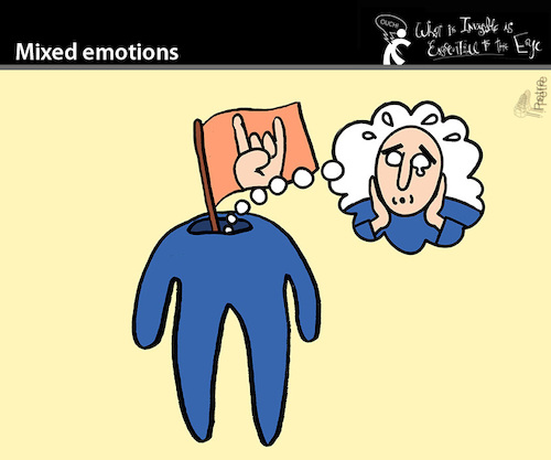 Cartoon: Mixed emotions (medium) by PETRE tagged emotions,thrills,gefühle