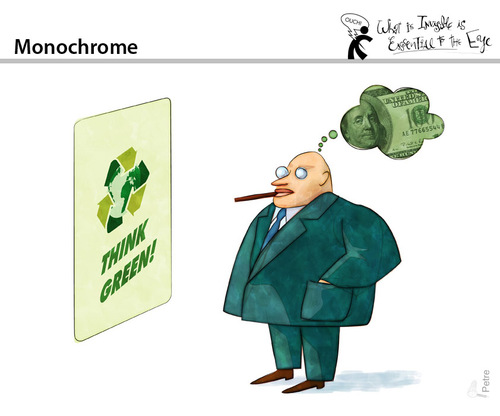 Cartoon: Monochrome (medium) by PETRE tagged economy,dollars