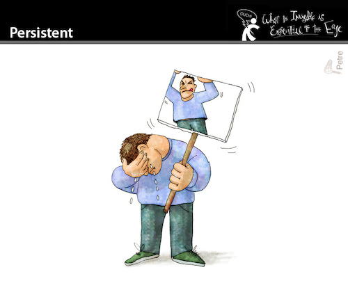 Cartoon: Persistent (medium) by PETRE tagged persistent,hartnäckig,politics,politik