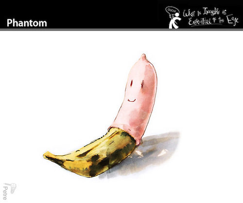 Cartoon: PHANTOM (medium) by PETRE tagged banana,rubber,phantom,surrealism