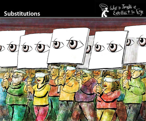 Cartoon: Substitutions (medium) by PETRE tagged power,parties,people,representation,democracy,masses