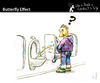 Cartoon: Butterfly Effect (small) by PETRE tagged world causes effects