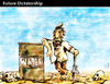 Cartoon: Future Dictatorship (small) by PETRE tagged dictatorship,water,future,war