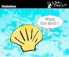 Cartoon: Hesitation (small) by PETRE tagged hell,screaming,yell