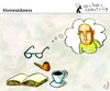 Cartoon: Homesickness (small) by PETRE tagged thoughts visions readers