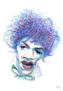 Cartoon: Jimmy Hendrix (small) by PETRE tagged caricature guitarist