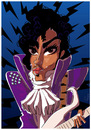 Cartoon: Prince (small) by PETRE tagged prince rock star eighties guitarist caricature