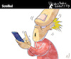 Cartoon: SCROLLED (small) by PETRE tagged handy,smartphone,scrolling