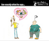 Cartoon: See exactly what he says (small) by PETRE tagged fatphobia,exclusion,hipocrisy