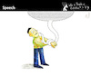Cartoon: SPEECH (small) by PETRE tagged speech,rede,ketten,chains