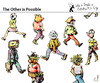 Cartoon: The Other is Possible (small) by PETRE tagged people,toughts,ideologies,society