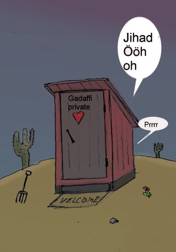 Cartoon: Against Switzerland (medium) by Hezz tagged gadaffi,politics,religion