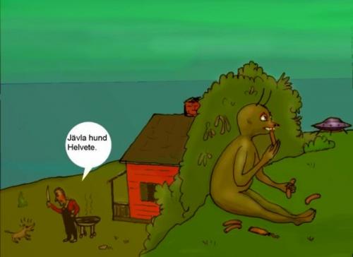 Cartoon: Hundjävel (medium) by Hezz tagged hund,bratwürst,gestolen