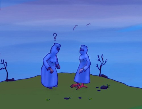 Cartoon: Med fjädrar (medium) by Hezz tagged vem,vad,finns,under